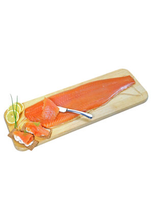 Filete premium al vacío de trucha entera ahumada en frío